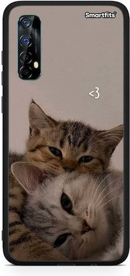 Smartfits Cats In Love Back Cover Μπεζ (Realme 7)