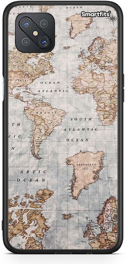 Smartfits World Map Back Cover (Oppo Reno4 Z)