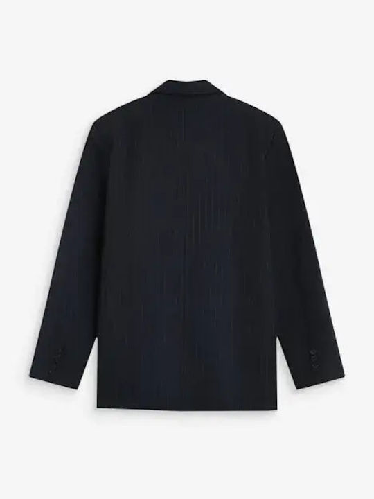 Grace & Mila Langer Doppelreihiger Damenblazer Dark Blue
