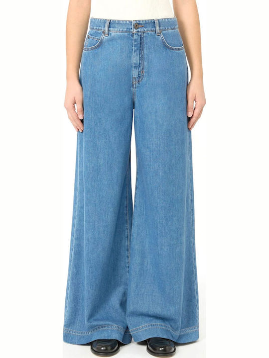 Damenjeans mit weitem Bein