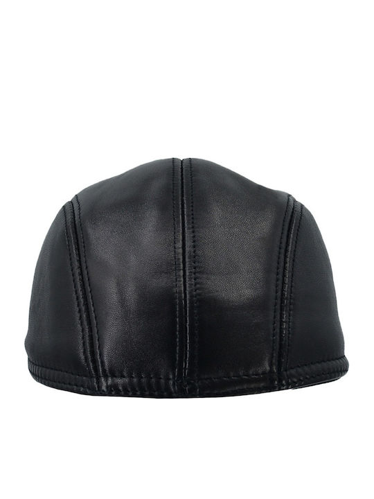 Δερμάτινο Καπέλο Leather 100 Κωδικός 05sa-jokey-1 Μαύρο
