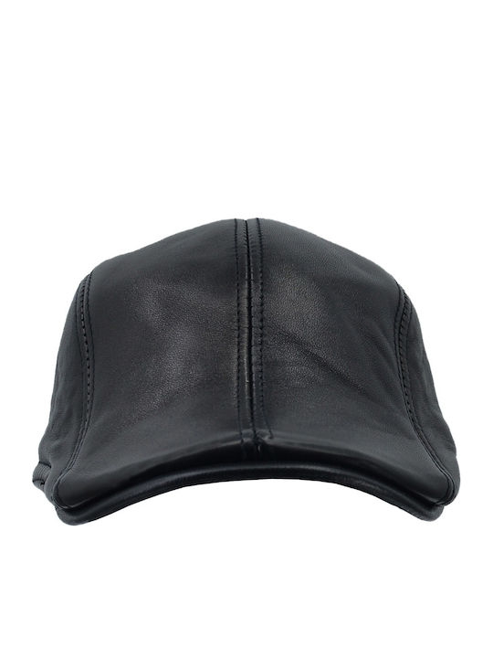 Δερμάτινο Καπέλο Leather 100 Κωδικός 05sa-jokey-1 Μαύρο