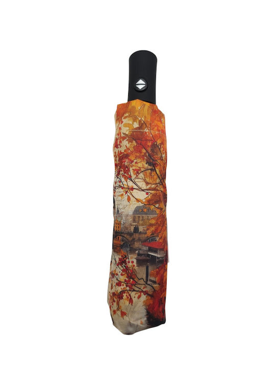 Windproof Automatic Compact Multicolour Rain Umbrella