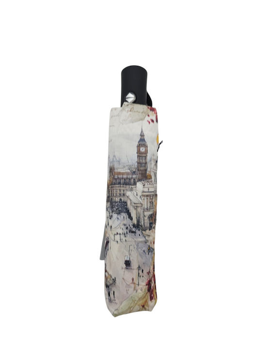 Windproof Automatic Compact Multicolour Rain Umbrella