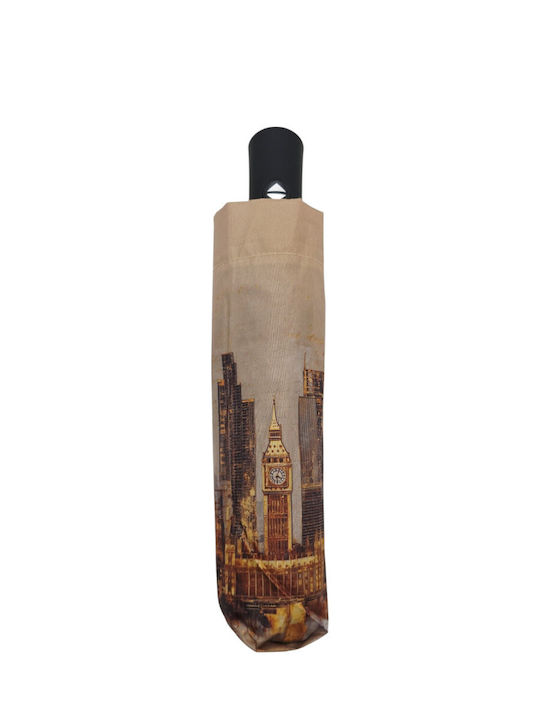 Windproof Automatic Compact Multicolour Rain Umbrella