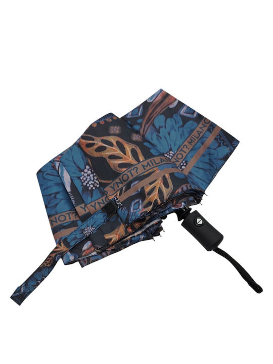 Y Not? Windproof Automatic Compact Blue Rain Umbrella