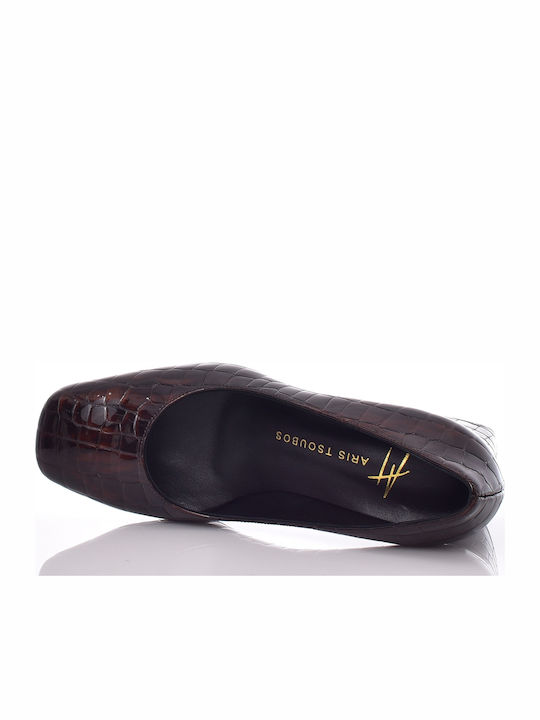 Spitze Lederpumps Brown