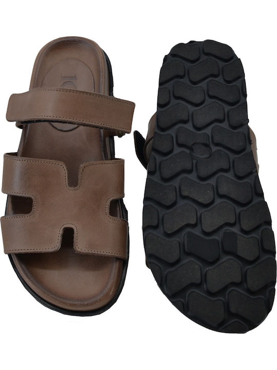Braune Ledersandalen für Damen