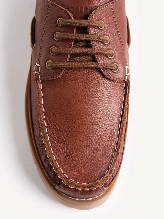 Leather Men's Boat Shoes in Brown