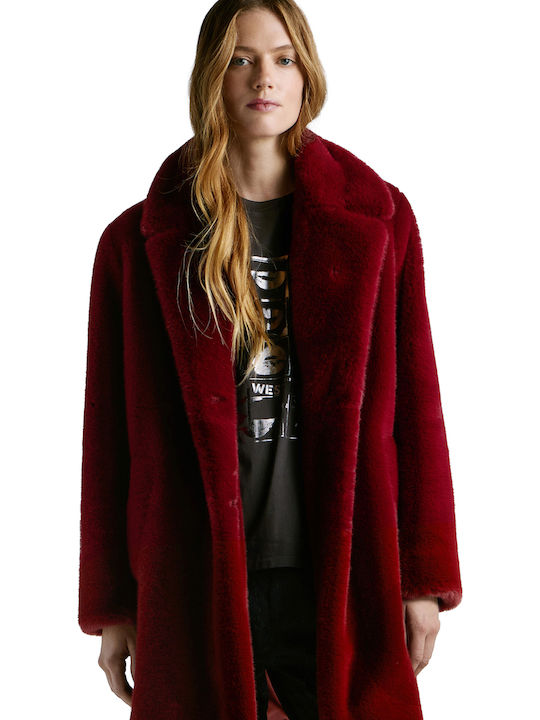 Kurzer Damenpelz Currant Red