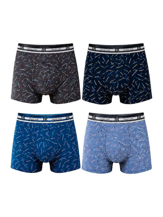 Men's Multicolour Printed Boxers 4-Pack