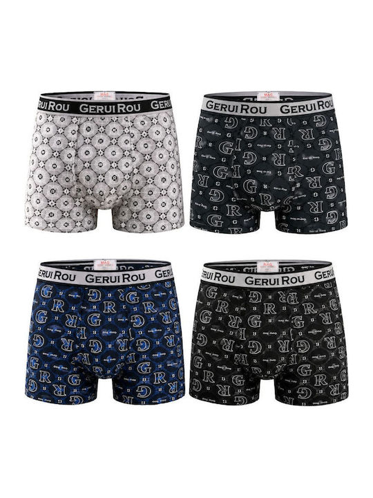 Men's Multicolour Printed Boxers 4-Pack