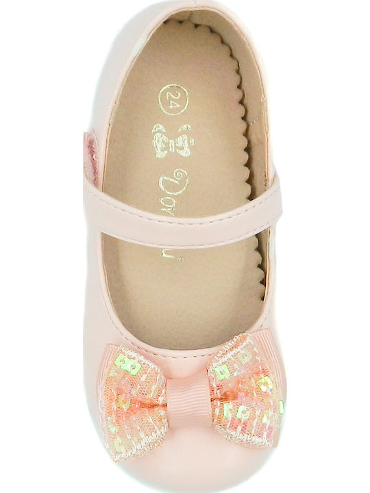 Anatomische Kinder Ballerinas mit Klettverschluss Rosa