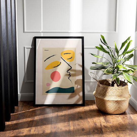 Poster Pablo Picasso Abstract Collage Art236 50cm X 70cm Premium Μαύρο Ξύλινο Κάδρο-63769pd137283f55323