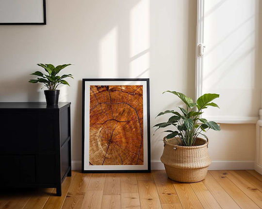 Poster Wooden Surface Pst25118 50cm X 70cm Premium Μαύρο Ξύλινο Κάδρο-60573pd122368f55323