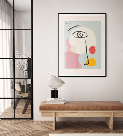 Poster Pablo Picasso Abstract Collage Art235 50cm X 70cm Premium Μαύρο Ξύλινο Κάδρο-63770pd137288f55323