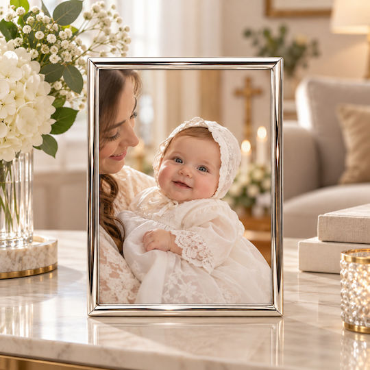 Karvounis Photo Frame with Silver Frame Silver Plated 9x13 Karvounis Photo Frame with Silver Frame Silver Plated 9x13
