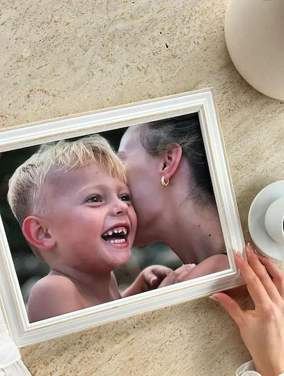 Deknudt Wooden Photo Frame With White Frame 4 Pieces