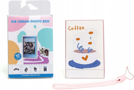 Case Box + Photo Frame Fuji Instax Mini Xiaomi Hp Kodak Zink Transparent Frame Glitter Flowers