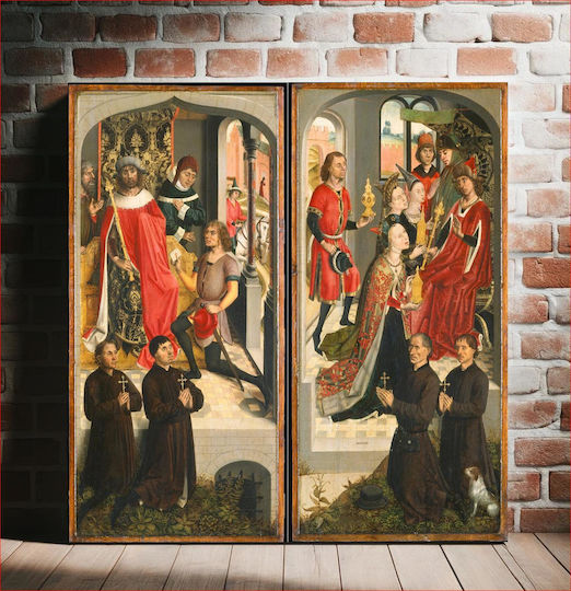 Abner's Messenger Before David; The Queen Of Sheba Bringing Gifts To Solomon; The Annunciation σε Καμβά 120x120 cm