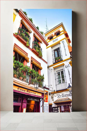 Colorful Building Facades With Iron Balconies Πολύχρωμες Προσόψεις Κτιρίων Με Σιδερένια Μπαλκόνια Colorful Building Facades With Iron Balconies Πολύχρωμες Προσόψεις Κτιρίων Με Σιδερένια Μπαλκόνια