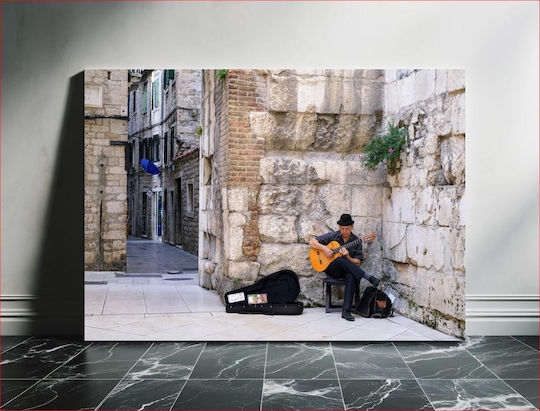 Street Guitarist In Historic Alley Κιθαρίστας Του Δρόμου Στο Ιστορικό Σοκάκι Street Guitarist In Historic Alley Κιθαρίστας Του Δρόμου Στο Ιστορικό Σοκάκι