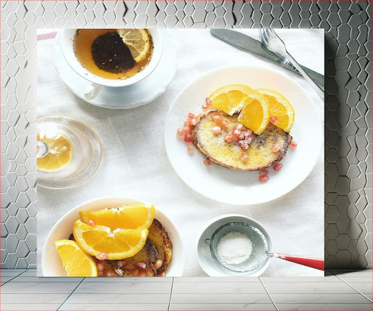 Breakfast With Tea And Fruit Πρωινό Με Τσάι Και Φρούτα Breakfast With Tea And Fruit Πρωινό Με Τσάι Και Φρούτα