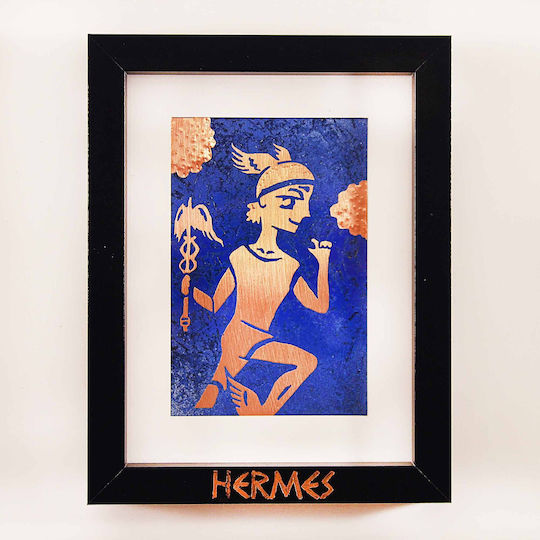 Inspiral Tree Copper Painting God Hermes Frame 17.5 × 22.5 Cm Inspiral Tree Copper Painting God Hermes Frame 17.5 × 22.5 Cm
