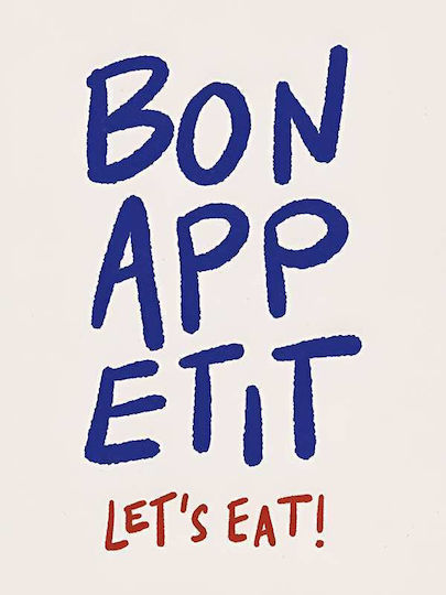 Bon Appetit Poster Pst25294 50cm X 70cm Premium Black Wooden Frame-62182pd128153f55323
