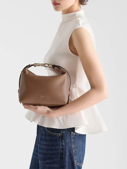 Hobo-Tasche aus Leder für Damen Toffee 4489s