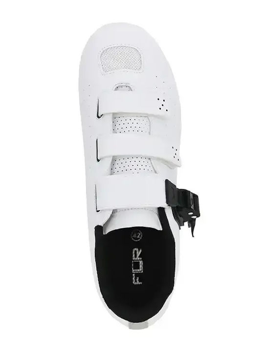 FLR F-17 Unisex Low Road Cycling Shoes White