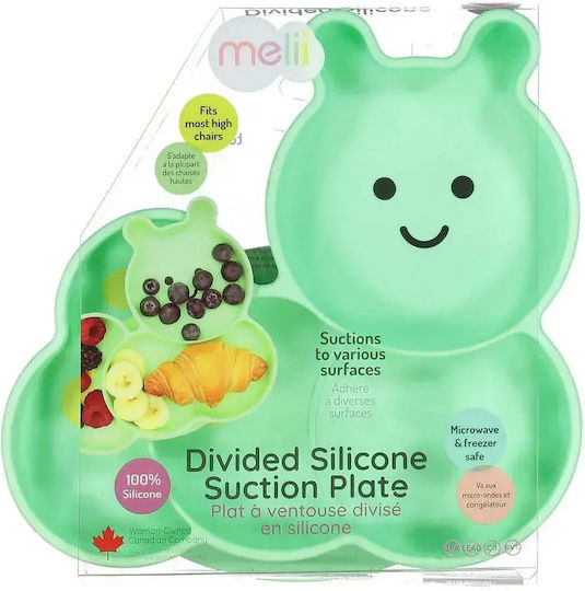 Melii Caterpillar Silicone Children’s Food Plate Green