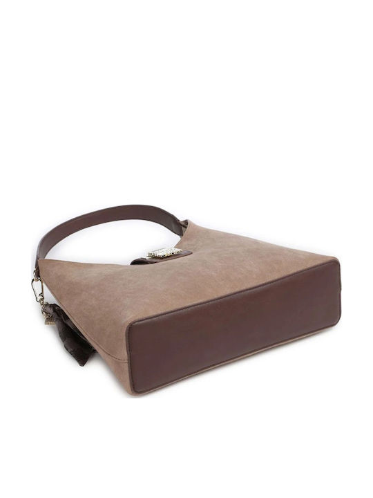 Btesa Women's Hobo Bag Taupe / Beige