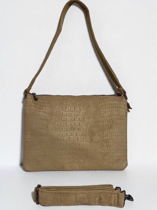 Kira Women's Shoulder Bag Suede Beige