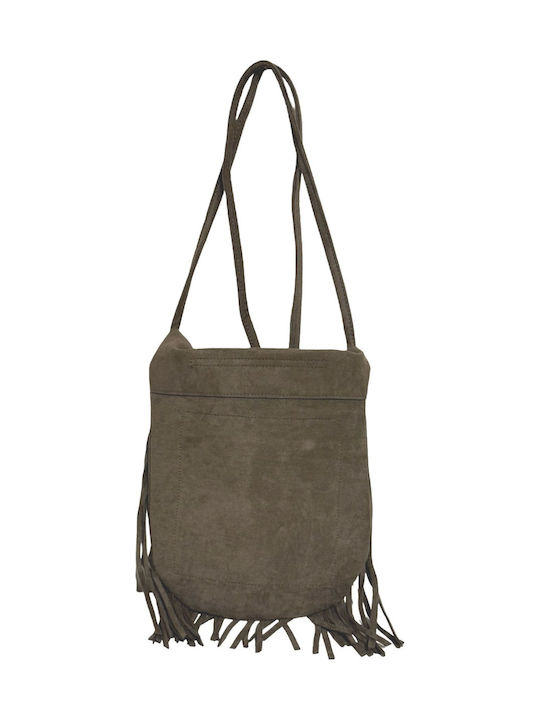 Women's Crossbody Bag in Suede with Fringes Puro