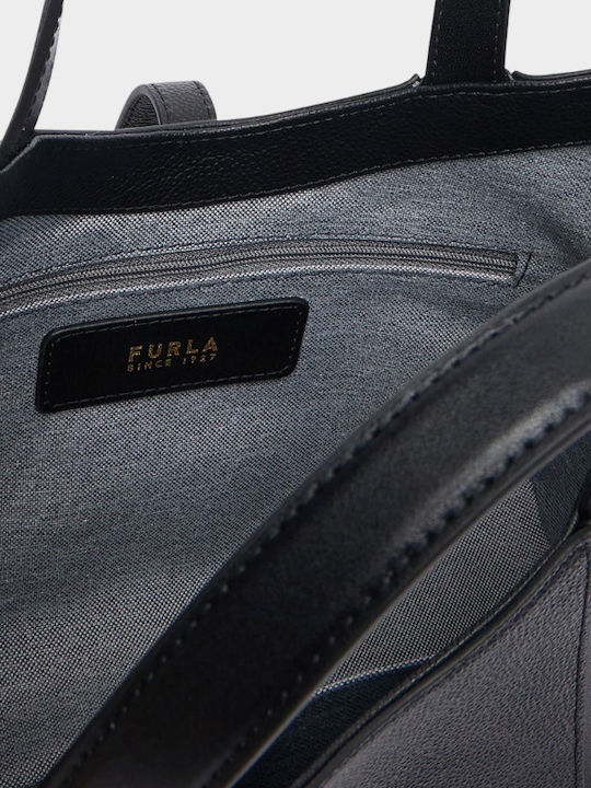 Black Leather Women's Tote Bag