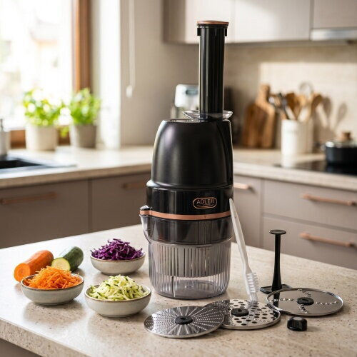 Adler Multifunctional Food Processor 200W with 900ml Bowl Black