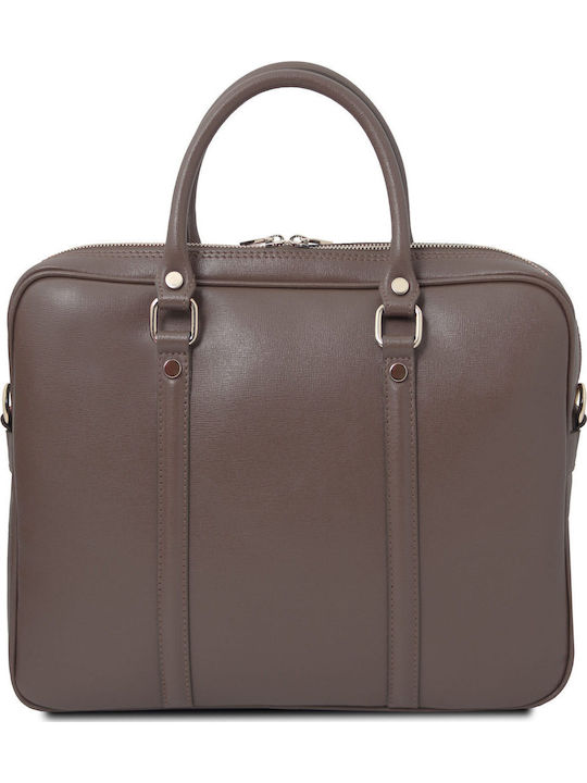 Tuscany Leather Shoulder / Handheld Laptop Bag in Grey TL142453