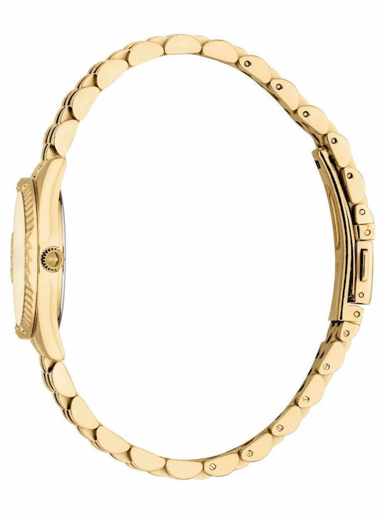 Women's 28mm Battery-Powered Watch with Gold Stainless Steel Bracelet