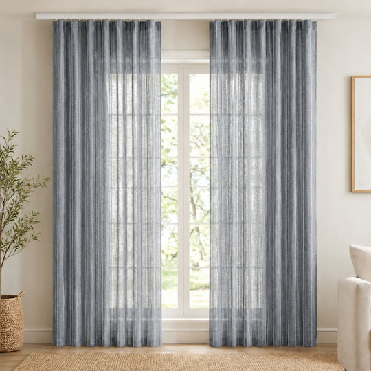 Kraft World Перде с перделък Тъмносиво 270x270 см