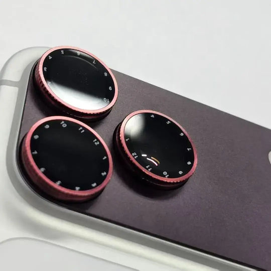 Orso Rotating Lens Filter Full Cover Kameraschutz mit Bordeauxrotem Rahmen für iPhone 17 Pro Max