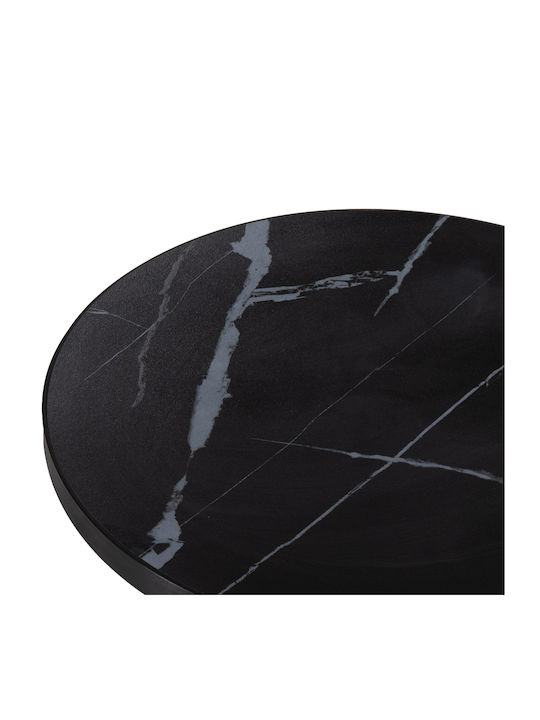 HomeMarkt Blat de masă rotund din aluminiu negru 60x60cm HM6652.03