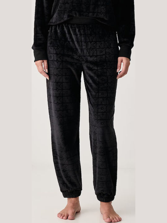 DKNY Зимен Дамски Комплект Пижама Черен