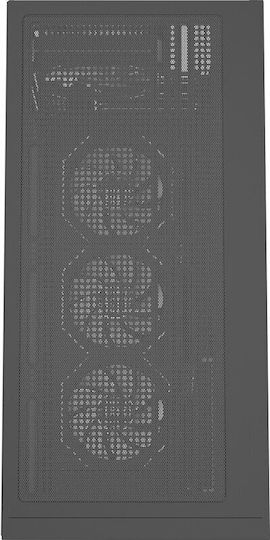 Dervish Mark 1 Gaming Midi Tower Computer Case with Side Window and ARGB Lighting Black