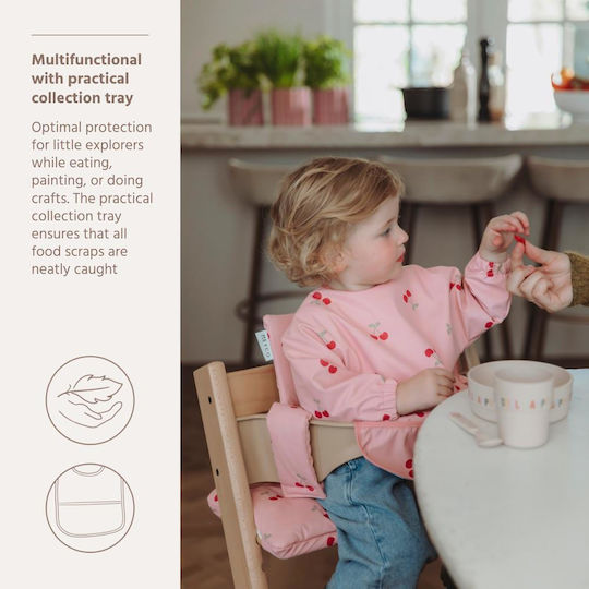 Meyco Waterproof Fabric Coverall with Hoop & Loop Fastener & Sleeves Soft Rose