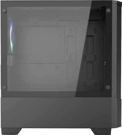 Monarch Gaming Mini Tower Computer Case with Side Window and RGB Lighting Black