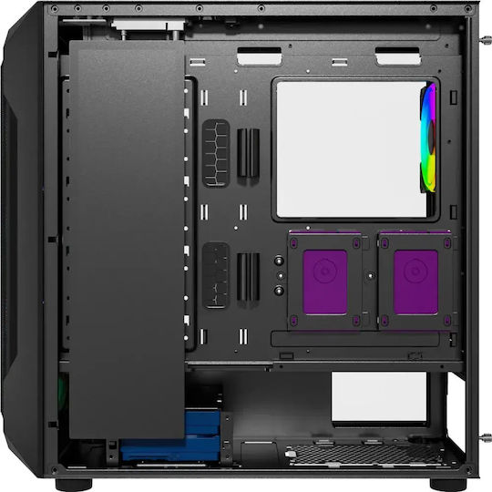 Artisan Argb Gaming Midi Tower Computer Case with Side Window Black