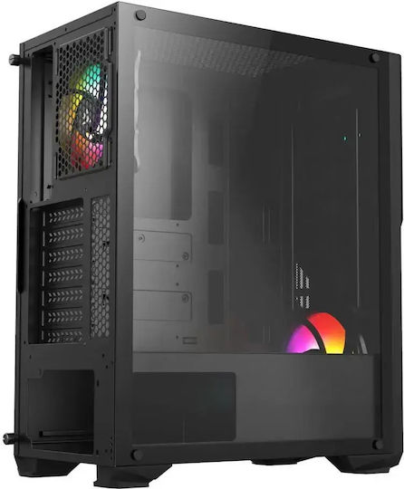 Primalist Gaming Midi Tower Computer Case with RGB Lighting Black