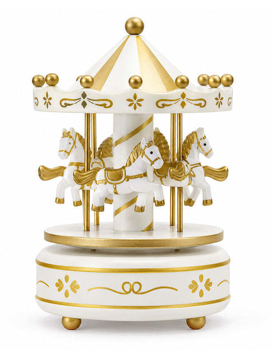 Trademarkt Pink Christmas Decorative Carousel with Music 18x11x11cm