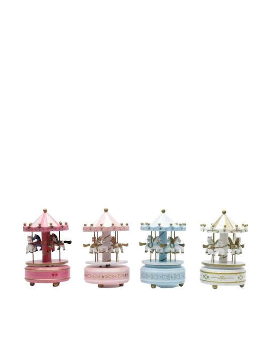 Trademarkt Pink Christmas Decorative Carousel with Music 18x11x11cm